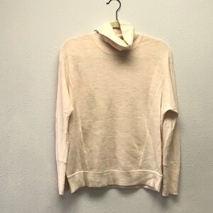 Moth Cream Cowl Turtleneck Sweater Soft Knit Design